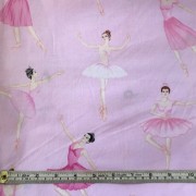 Ballerinas on pink b/g by Timeless Treasures (BL C-6009)