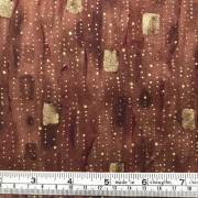 "Lava", gold on brown b/g by Blank Quilting