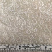 White floral on tea stain, #21677/T