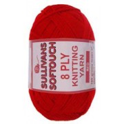 Knitting Yarn - 8 ply - Red