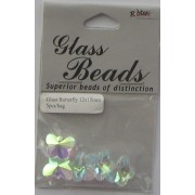 Bead - Glass Butterfly 13mm 5pcs/bag