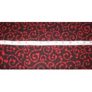 Red scrolls on black Red scrolls on black