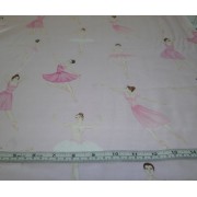 Ballerinas on pink b/g by Timeless Treasures (BL C-6009) Ballerinas on pink b/g by Timeless Treasures (BL C-6009)