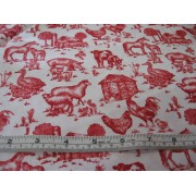 "Spring on the Farm", red on white b/g by Avlyn "Spring on the Farm", red on white b/g by Avlyn