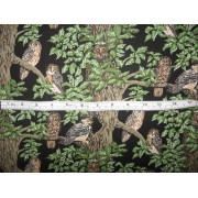 Owls in trees on black b/g by Nutex Owls in trees on black b/g by Nutex