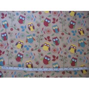 Owls on beige b/g by SSS GL6897-01 Owls on beige b/g by SSS GL6897-01