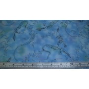 Lizard Toile - colour - sky by Max New Lizard Toile - colour - sky by Max New
