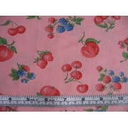 Cherries and berries by Moda on pink b/g