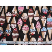 Ice cream cones on black b/g by Belleboo