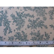 Hunter green floral on beige b/g #45949/T Hunter green floral on beige b/g #45949/T
