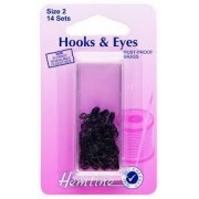 Hooks & Eyes - Black - Size 3