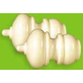 Victorian Finial - Ivory 2 pack