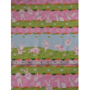 "Bunny Parade" by Michael Miller C-2409, Stripe "Bunny Parade" by Michael Miller C-2409, Stripe