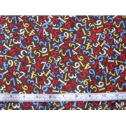 "Count with Me - Tossed Numbers" David Textiles DT-8756-8C "Count with Me - Tossed Numbers" David Textiles DT-8756-8C